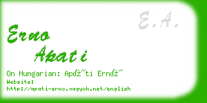 erno apati business card
